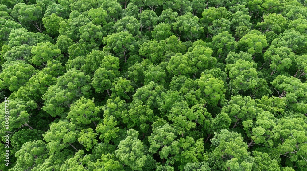 A lush, dense canopy of green trees viewed from above, illustrating the beauty and richness of a thriving forest ecosystem. A lush, dense canopy of green trees viewed from above, illustrating the beauty and richness of a thriving forest ecosystem.