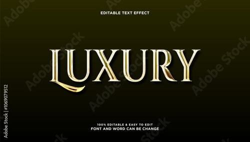 Luxury text effect with modern and elegant 3d style, which can be edited