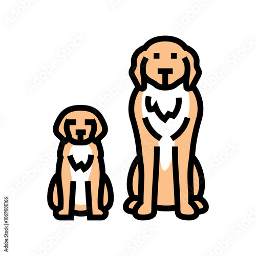 puppy mother color icon vector. puppy mother sign. isolated symbol illustration