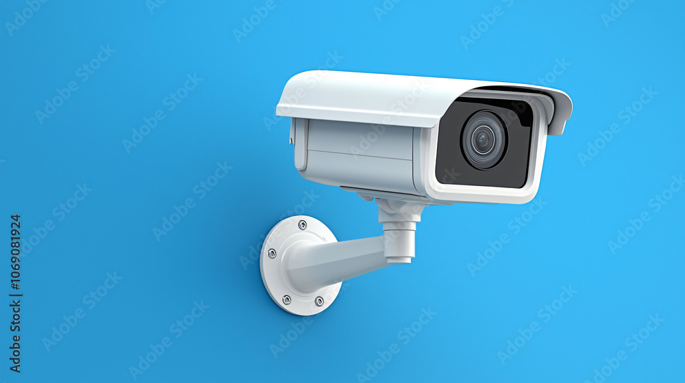 Wall mounted security camera with sleek design for modern surveillance Wall mounted security camera with sleek design for modern surveillance