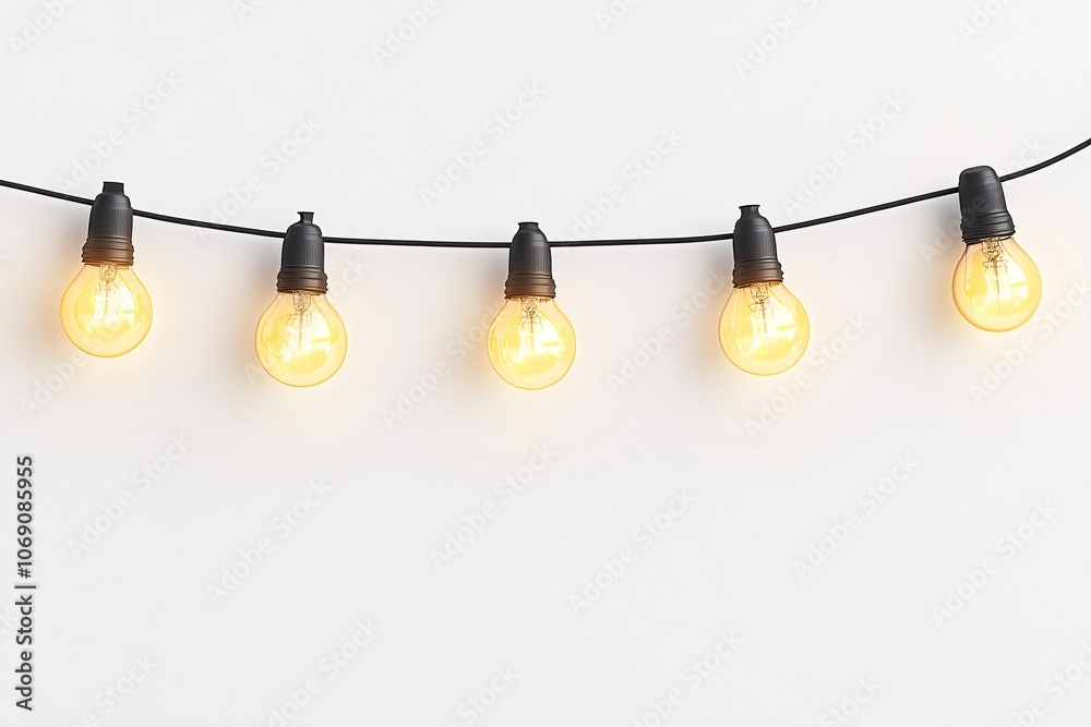 Festive string lights hang elegantly in a cozy outdoor setting during a peaceful evening gathering