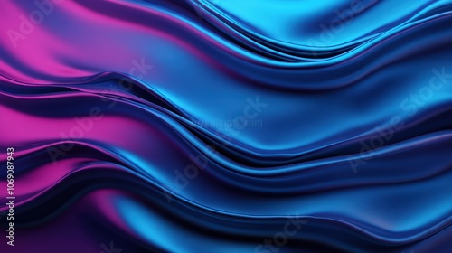 Vibrant undulating waves in shades of blue and purple