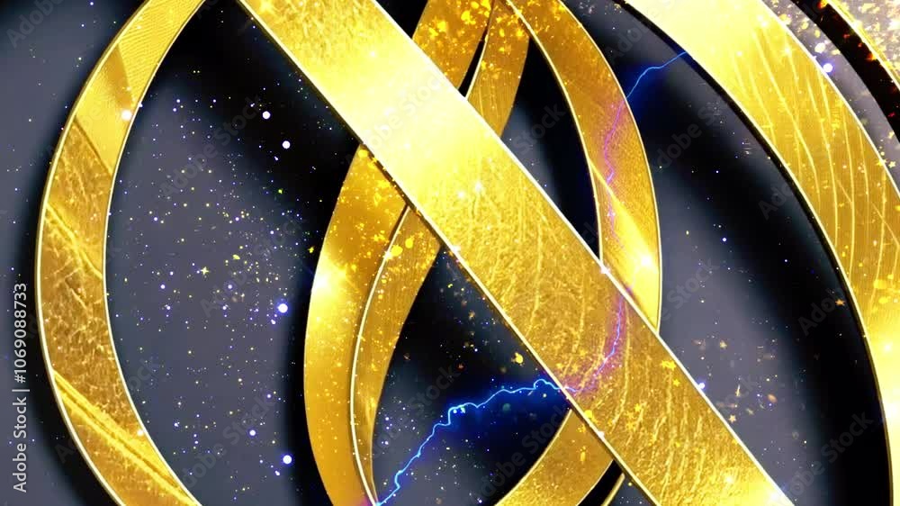 custom made wallpaper toronto digital3D rendering golden spiral animation