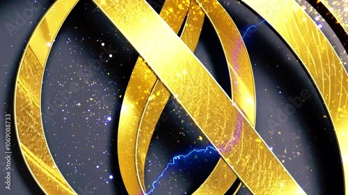 Wallpaper Mural 3D rendering golden spiral animation Torontodigital.ca