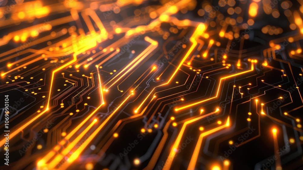 Futuristic Glowing Circuit Board Futuristic Glowing Circuit Board