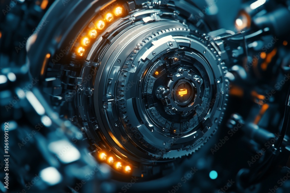 Futuristic Machine Gears and Cogs Abstract Design Futuristic Machine Gears and Cogs Abstract Design