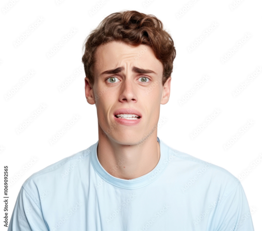 PNG Young man expressing confusion PNG Young man expressing confusion