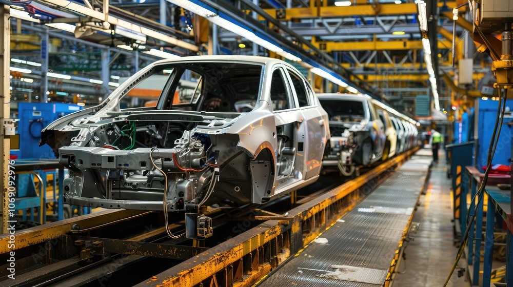Modern Car Manufacturing Assembly Line Modern Car Manufacturing Assembly Line