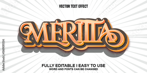 Fully Editable 3D Vector Text Effect