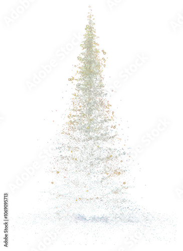 PNG Christmas tree lights festival background.