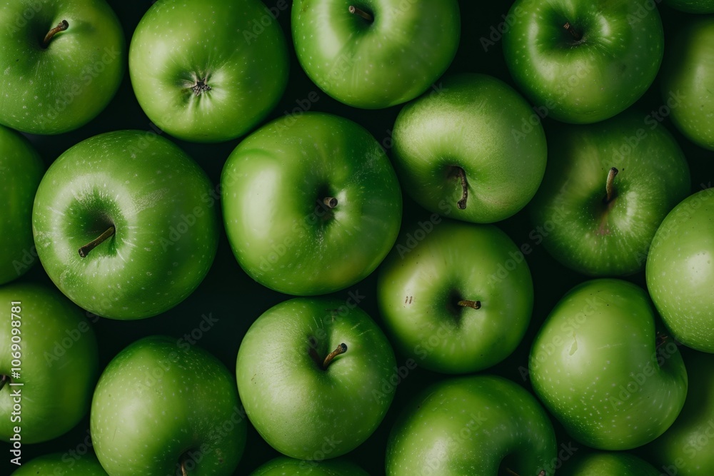A vibrant collection of fresh green apples stacked together, showcasing their smooth, shiny surfaces and rich color, perfect for healthy eating. A vibrant collection of fresh green apples stacked together, showcasing their smooth, shiny surfaces and rich color, perfect for healthy eating.