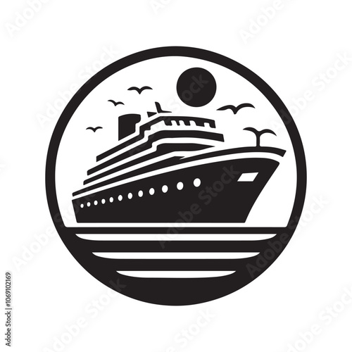 Stylish Cruiser Silhouette Vectors – Perfect for Boat and Yacht Designs