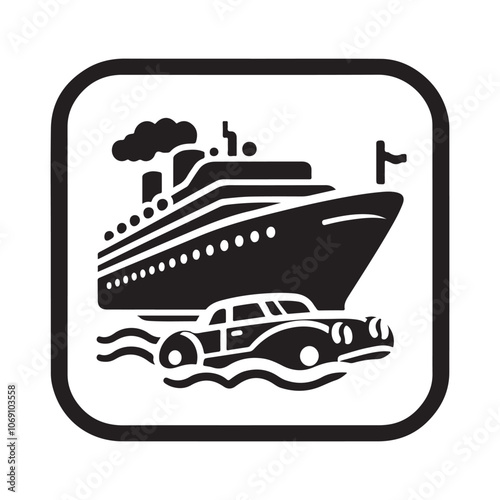 Stylish Cruiser Silhouette Vectors – Perfect for Boat and Yacht Designs