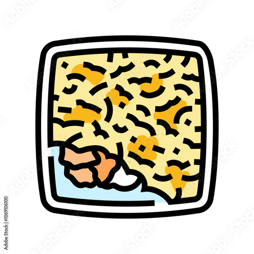 pie fish color icon vector. pie fish sign. isolated symbol illustration