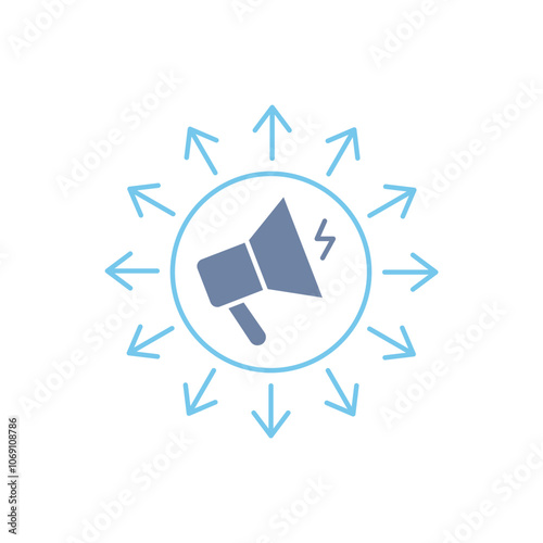 viral marketing concept line icon. Simple element illustration. viral marketing concept outline symbol design.