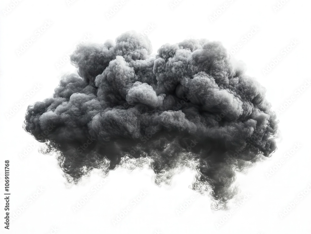 black storm clouds billow and swirl, creating a dramatic and ominous effect, isolated on a white background, emphasizing the chaotic energy of nature black storm clouds billow and swirl, creating a dramatic and ominous effect, isolated on a white background, emphasizing the chaotic energy of nature