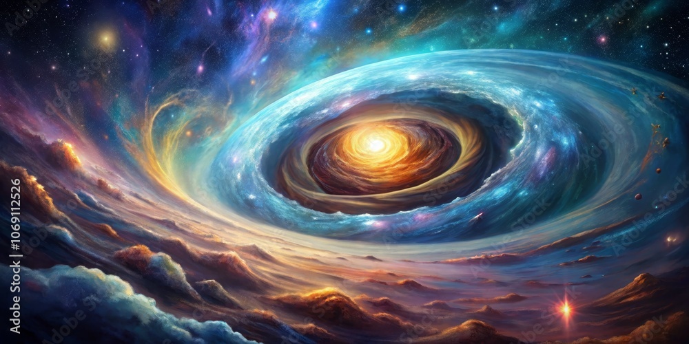Cosmic Eye A Digital Painting of a swirling nebula with a bright core, and distant galaxies, digital art, space art, nebula, space, galaxy Cosmic Eye A Digital Painting of a swirling nebula with a bright core, and distant galaxies, digital art, space art, nebula, space, galaxy