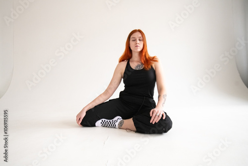 Wallpaper Mural Studio portrait of a young beautiful red-haired girl. Torontodigital.ca