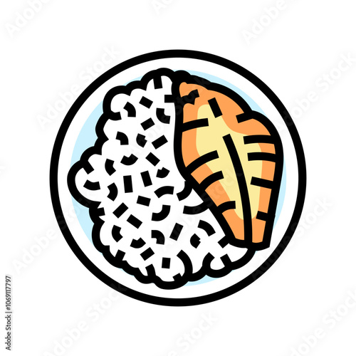 risotto fish color icon vector. risotto fish sign. isolated symbol illustration