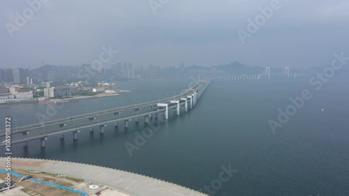 Wallpaper Mural Aerial view of the scenic view of the Dalian Cross-Sea Bridge in China	
 Torontodigital.ca