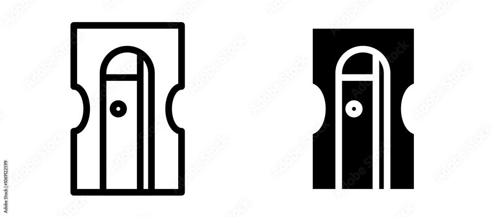 Fototapeta premium Sharpener icon symbol collection on white background.