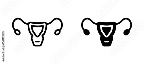 Gynecology icon symbol collection on white background.