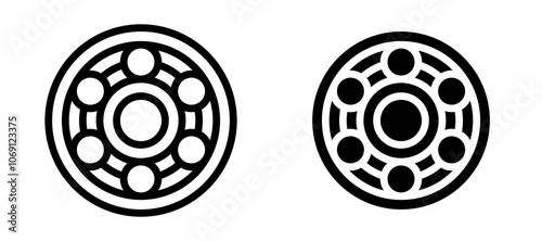 Car bearing icon symbol collection on white background.