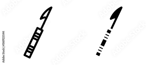 Harpoon icon symbol collection on white background.