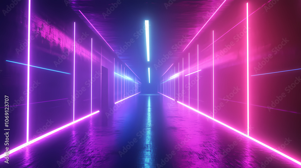 Futuristic cyberpunk city street at night neon lights and holograms scifi 3d illustration. Cyberpunk. Illustration Futuristic cyberpunk city street at night neon lights and holograms scifi 3d illustration. Cyberpunk. Illustration