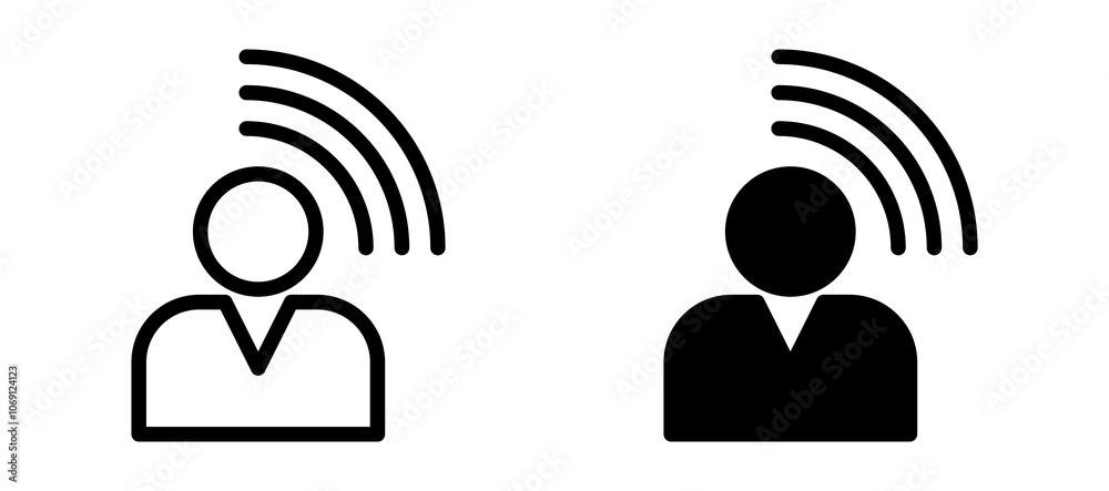Influencer icon symbol collection on white background. Influencer icon symbol collection on white background.