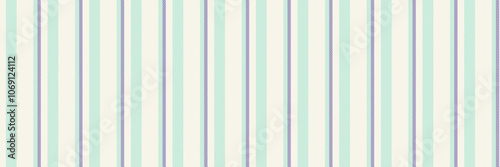 Cee fabric background seamless, endless lines textile vector. Plow stripe vertical pattern texture in linen and teal colors.