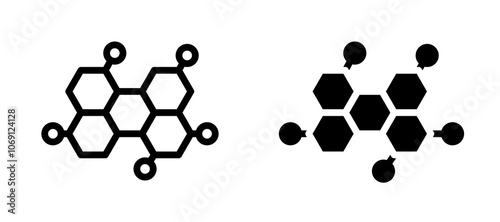 Hormones icon symbol collection on white background.