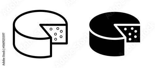 Parmesan icon symbol collection on white background.