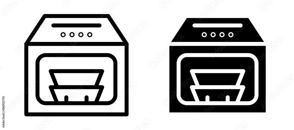 Money counting machine icon symbol collection on white background. Money counting machine icon symbol collection on white background.
