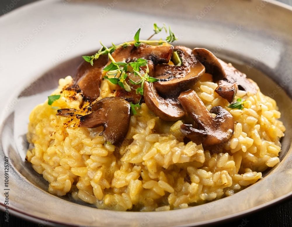 Saffron Risotto with Porcini Mushrooms Saffron Risotto with Porcini Mushrooms
