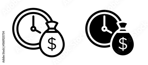 Long term investment icon symbol collection on white background.