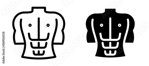 Abs icon symbol collection on white background.