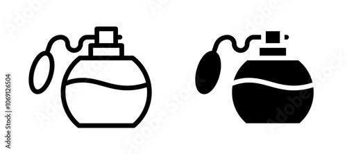 Parfum icon symbol collection on white background.