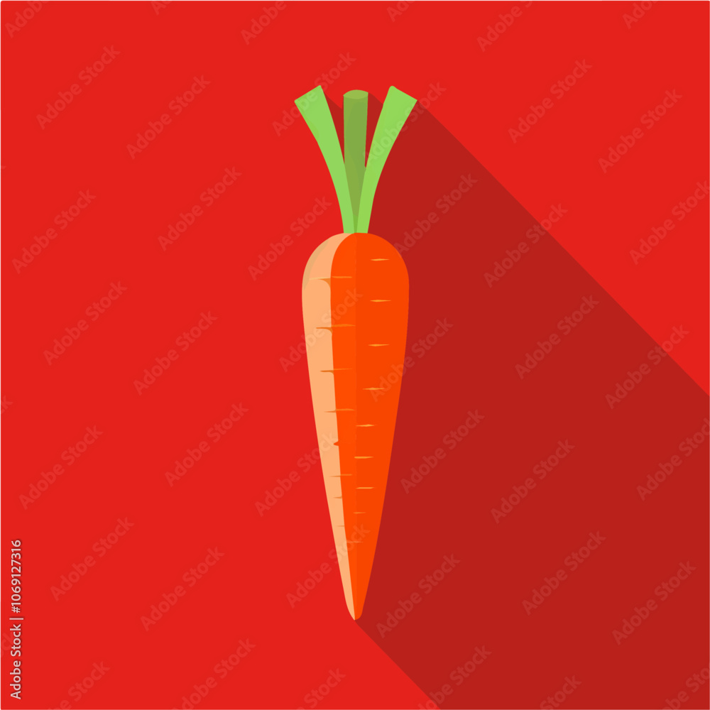 2D flat vector illustration carrot icon isolated on a white background.
2D flat vector illustration carrot icon isolated on a white background.