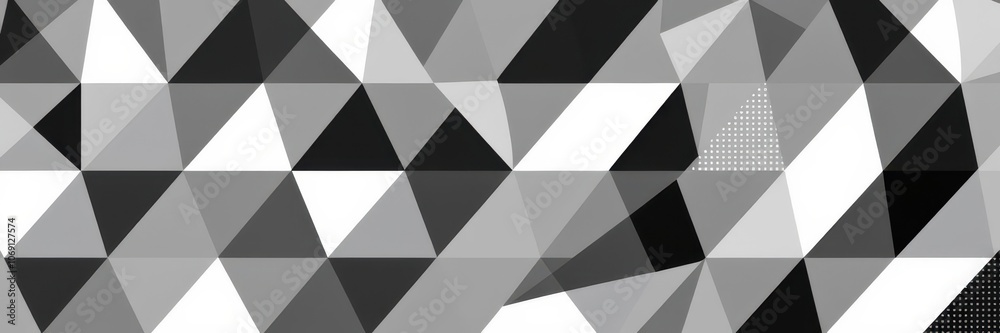 Abstract geometric triangle pattern with a black and white halftone design, design, halftone Abstract geometric triangle pattern with a black and white halftone design, design, halftone