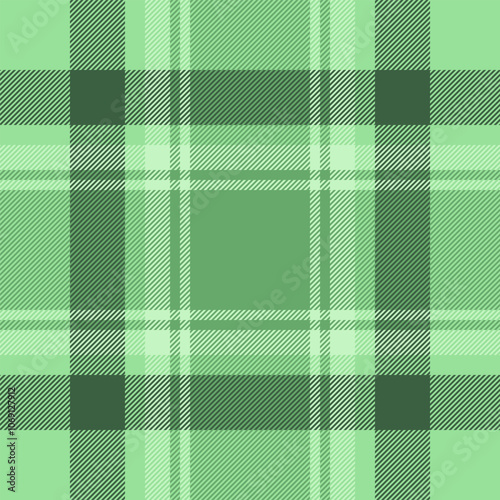 Layer vector seamless texture, book check fabric background. Indoor pattern tartan plaid textile in green and light colors.