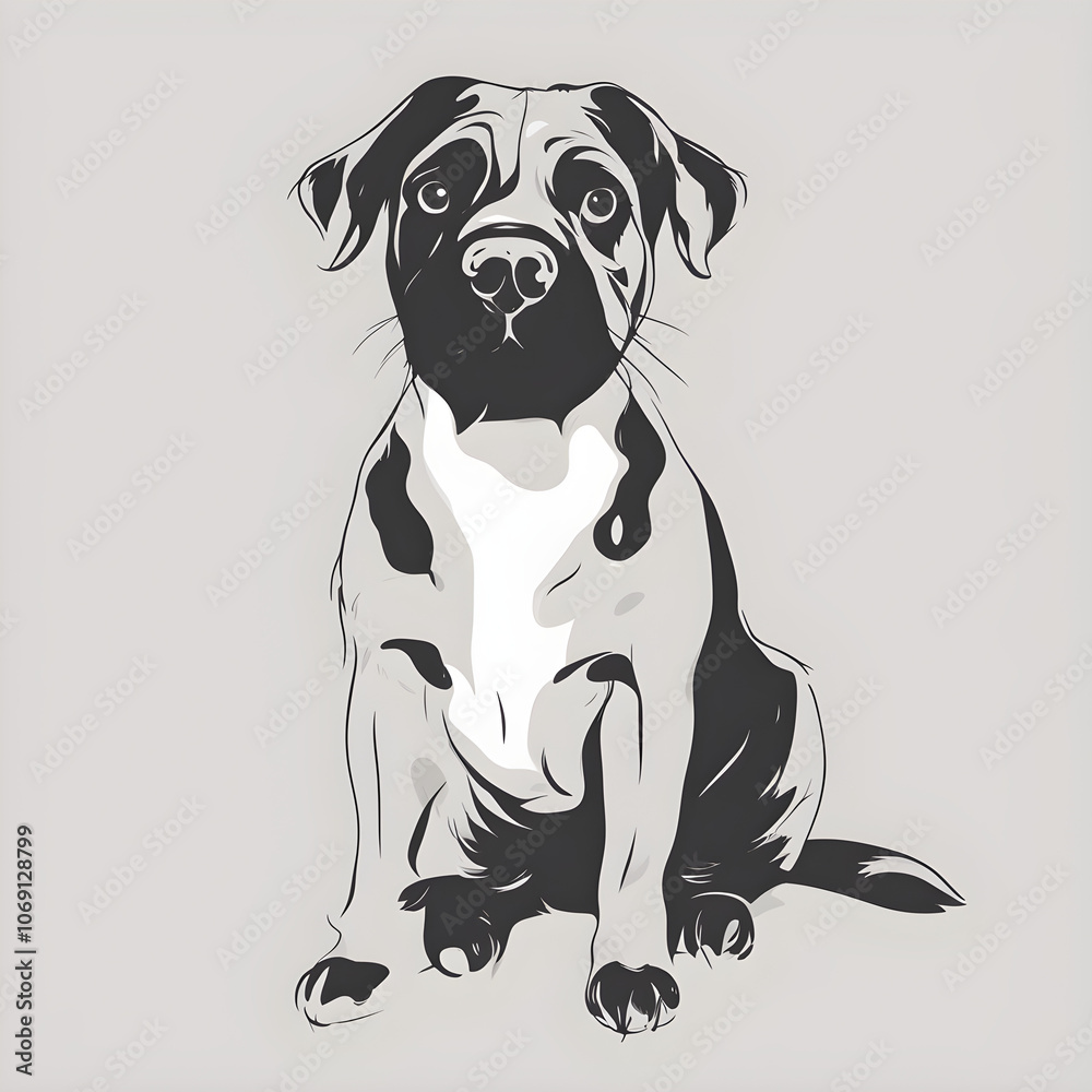 Fototapeta premium illustration of a dog