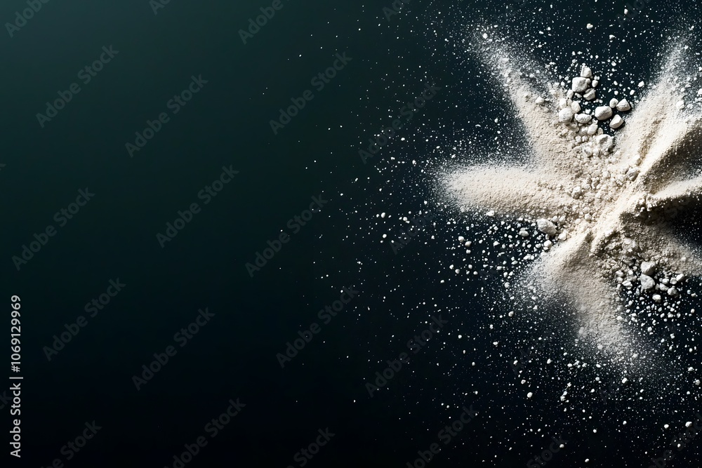 Fototapeta premium Soft Silver Dust on Dark Background