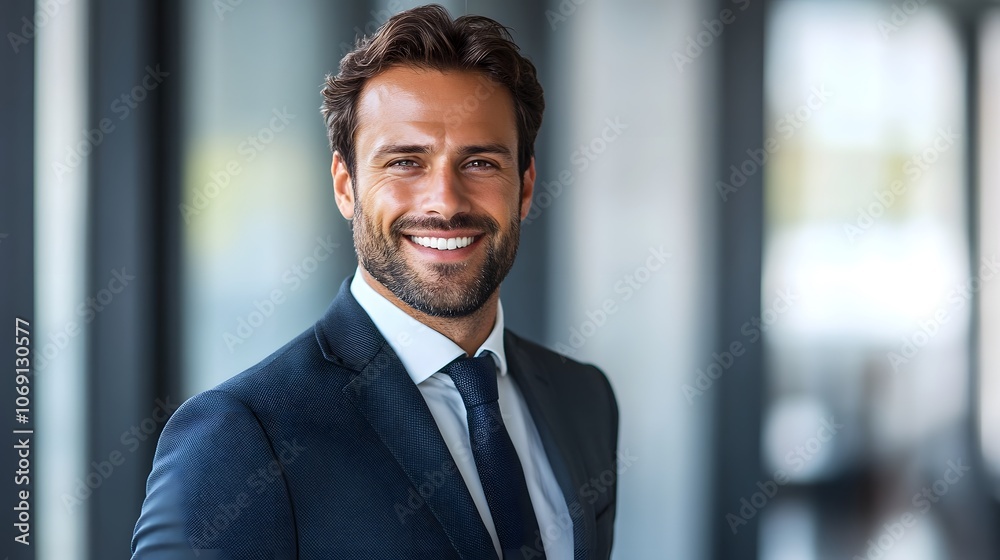 A professional business headshot of a confident man in a suit, with a blurred office background. The image exudes professionalism and confidence, perfect for corporate profiles. A professional business headshot of a confident man in a suit, with a blurred office background. The image exudes professionalism and confidence, perfect for corporate profiles.