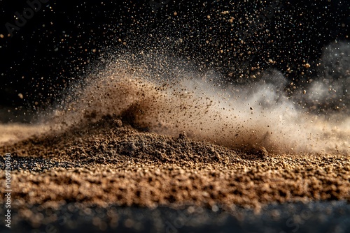 Warm Brown Dust Particles Forming Soft Layer