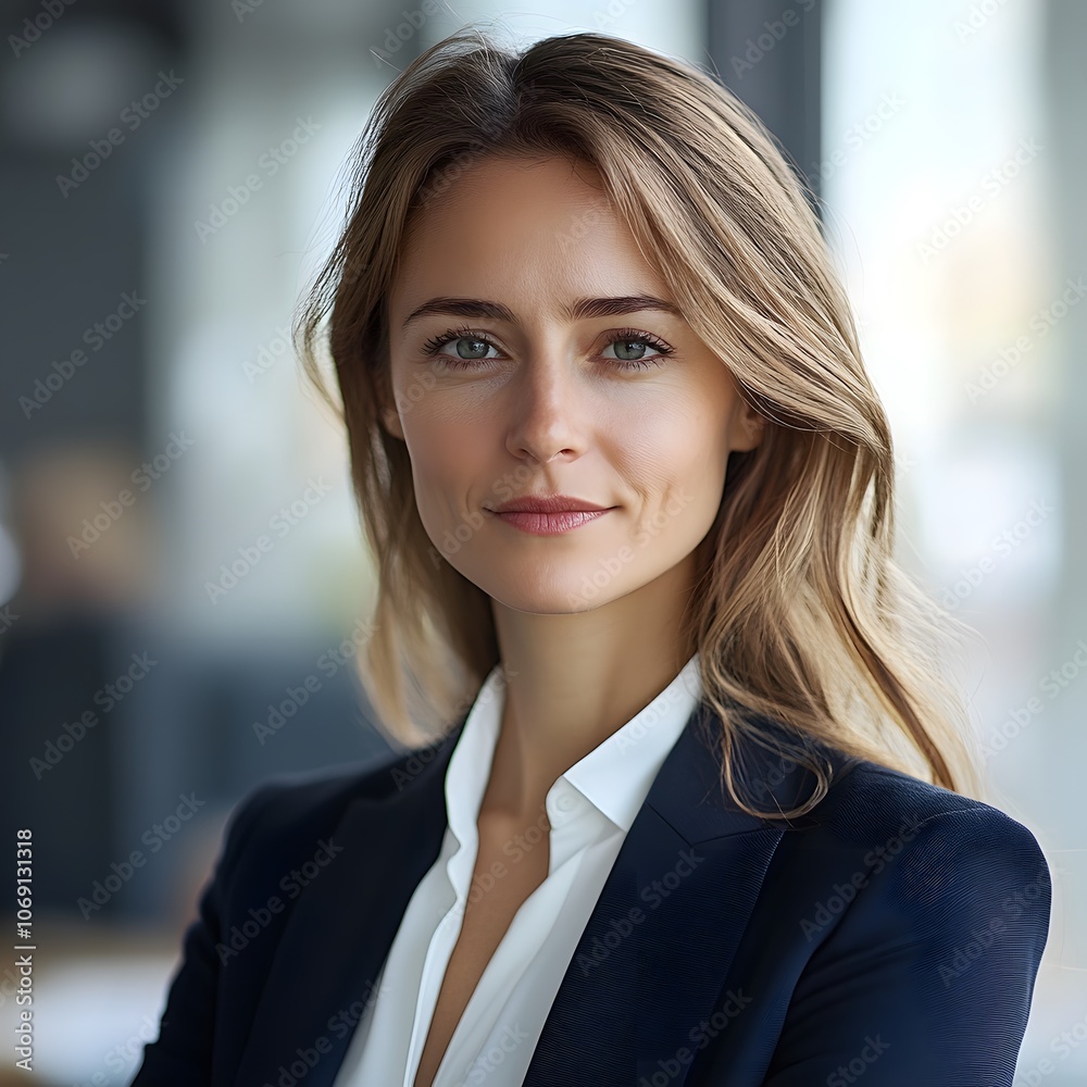A professional headshot of a confident businesswoman, captured with natural lighting and a blurred office background, highlighting a polished and self-assured demeanor. A professional headshot of a confident businesswoman, captured with natural lighting and a blurred office background, highlighting a polished and self-assured demeanor.