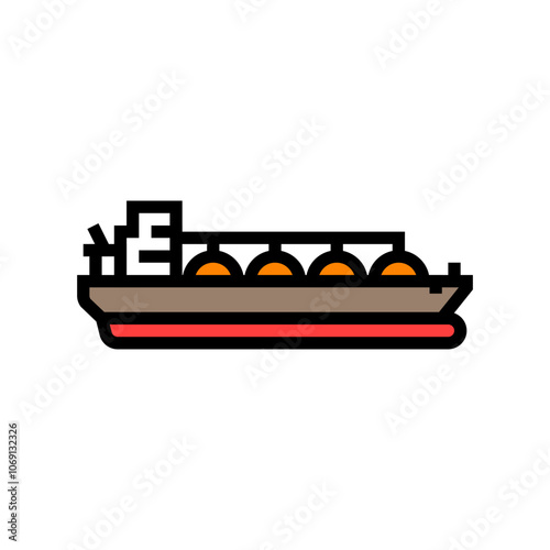 liquefied natural gas carrier color icon vector. liquefied natural gas carrier sign. isolated symbol illustration
