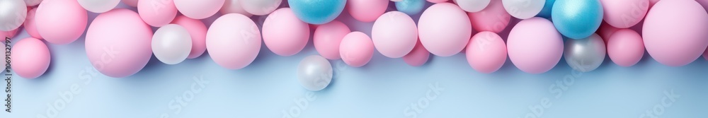 Vibrant Colorful Spheres on Pastel Background. Bubble Gum. Abstract 3D Render with Empty, Blank Space for Text, Design Vibrant Colorful Spheres on Pastel Background. Bubble Gum. Abstract 3D Render with Empty, Blank Space for Text, Design