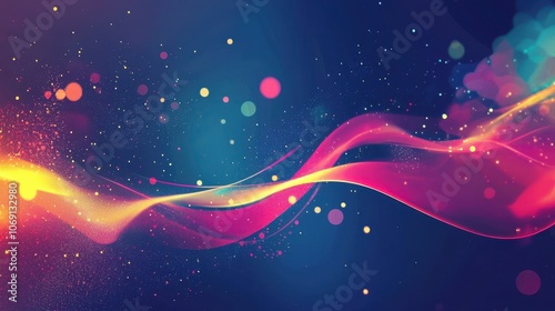 Abstract Colorful Wave Background Design