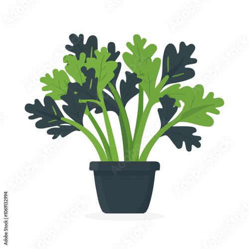 2D flat vector illustration celery icon isolated on a white background.

